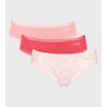 Lot de 3 shorty hipster Go Crush Rouge