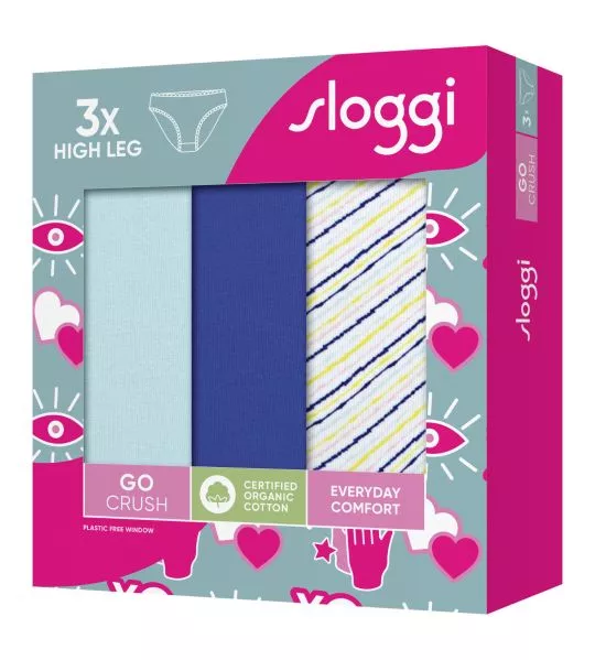 Lot de 3 High Leg Go Crush Bleu