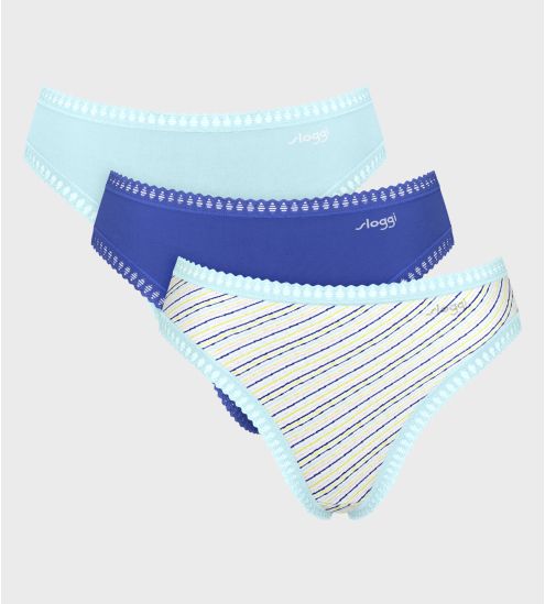 Lot de 3 High Leg Go Crush Bleu