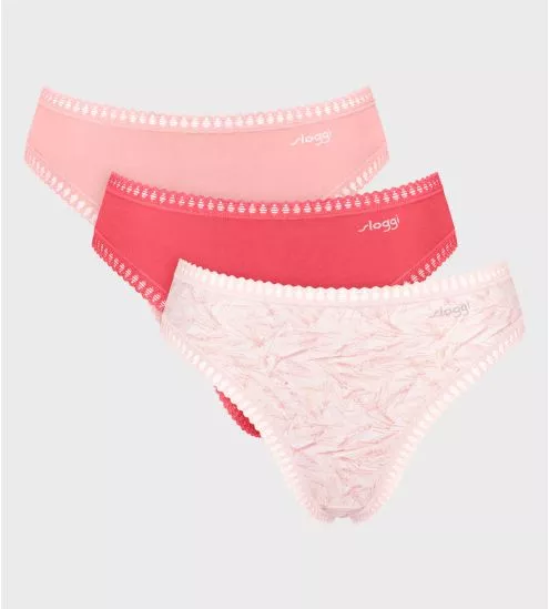 Lot de 3 High Leg Go Crush Rouge