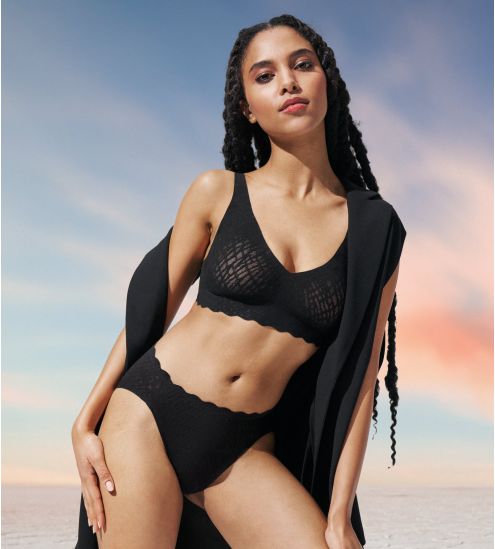 Culotte High Leg Zero Feel Bliss Noir
