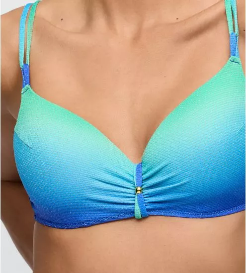 Haut de maillot de bain à coques plunge Nusa Dua Seascape