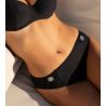 Bas de maillot de bain noir et argenté Éclat d'Argent Black Argent