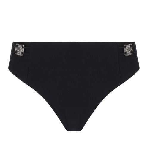 Bas de maillot de bain noir et argenté Éclat d'Argent Black Argent