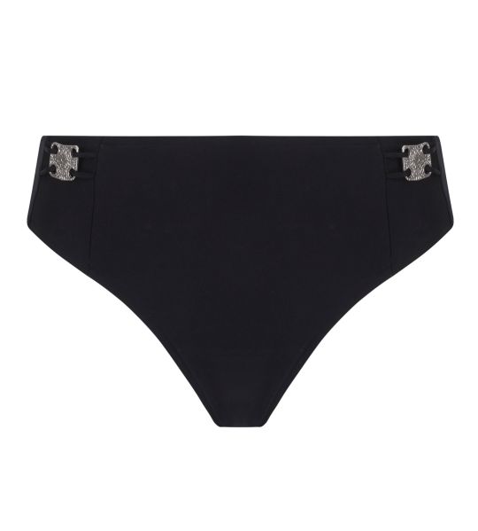 Bas de maillot de bain noir et argenté Éclat d'Argent Black Argent