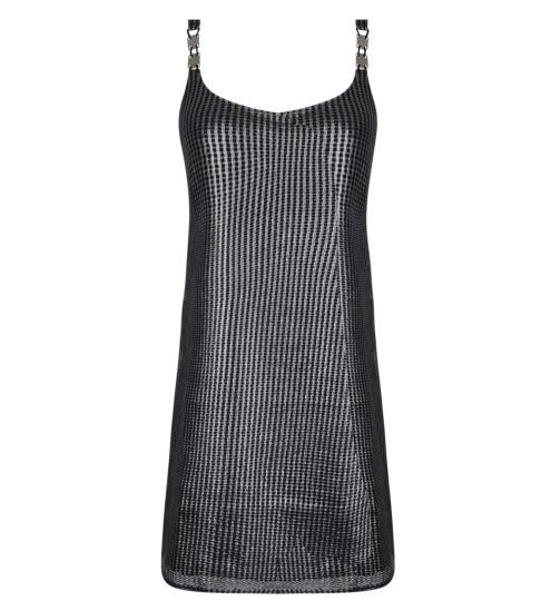 Robe argentée courte sans manches Éclat d'Argent Black Argent