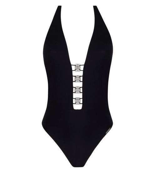 Maillot de bain 1 piece sexy Éclat d'Argent Black Argent