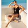 Maillot de bain noir 1 pièce Éclat d'Argent Black Argent