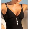 Maillot de bain noir 1 pièce Éclat d'Argent Black Argent