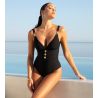 Maillot de bain noir 1 pièce Éclat d'Argent Black Argent