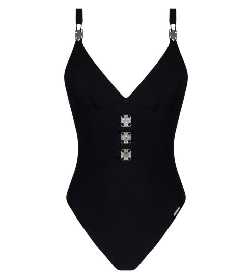 Maillot de bain noir 1 pièce Éclat d'Argent Black Argent