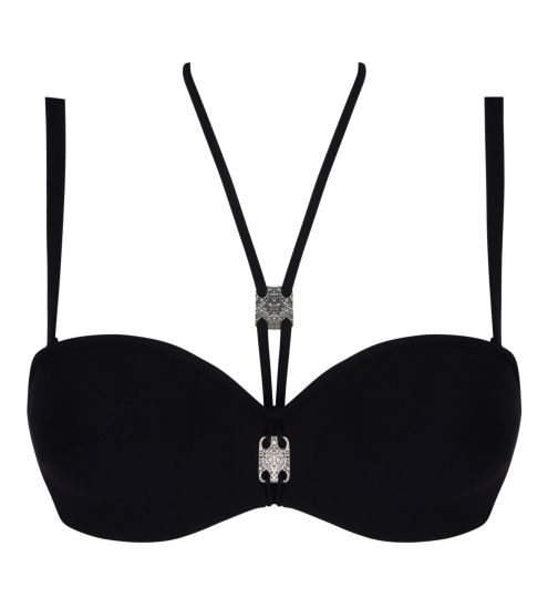 Haut de maillot de bain bandeau Éclat d'Argent Black Argent