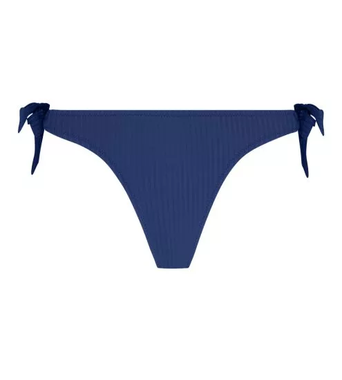 Bas de maillot de bain tanga à nouer La Stricto Chic Marine