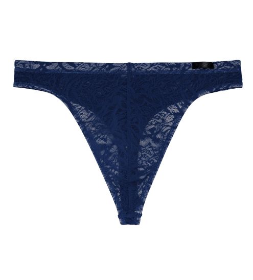 G-String homme dentelle Free Cut Lace Bleu Navy