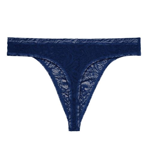G-String homme dentelle Free Cut Lace Bleu Navy