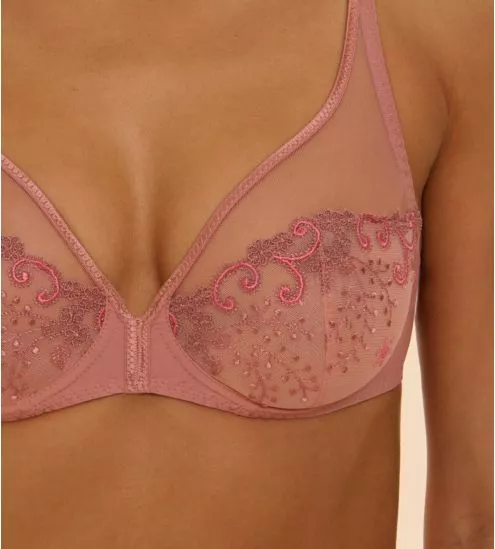 Soutien-gorge triangle plunge Délice Rose Fumé