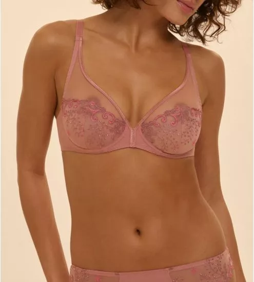 Soutien-gorge triangle plunge Délice Rose Fumé