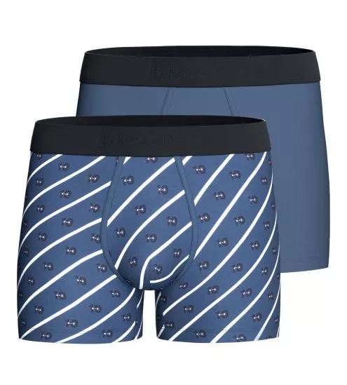 Lot de 2 boxers homme Bleu Denim