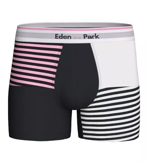 Boxer avec rayures Rose/Bleu Marine