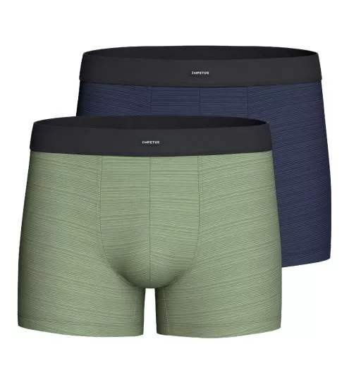 Lot de 2 boxers ceinture confort Tilleul/ Bleu