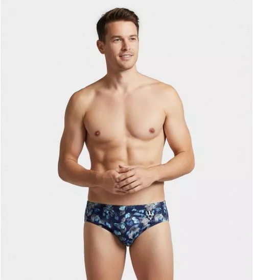 Slip de bain homme Marine/ Turquoise