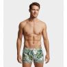 Boxer de bain imprimé Palms Blanc/Vert