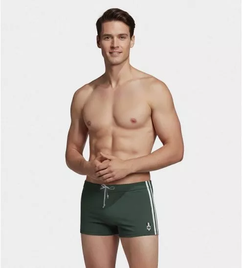 Boxer de bain vert kaki uni Depht