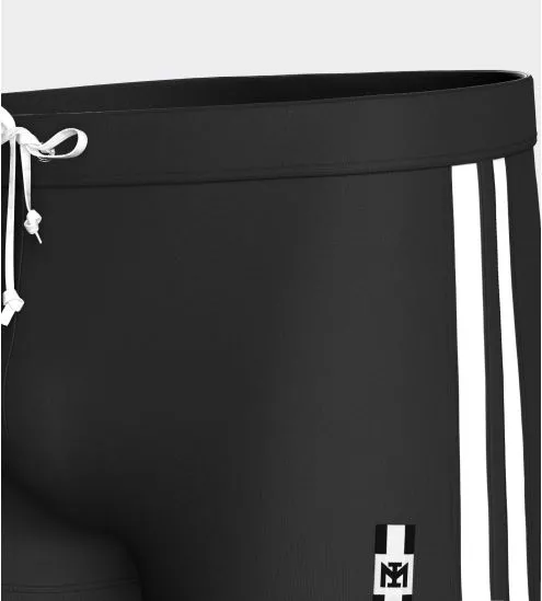 Boxer de bain noir uni Depht