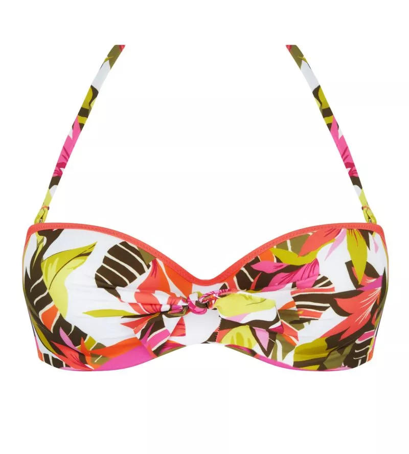 Haut de maillot de bain bandeau à coques La Radieuse Blanc Canopée