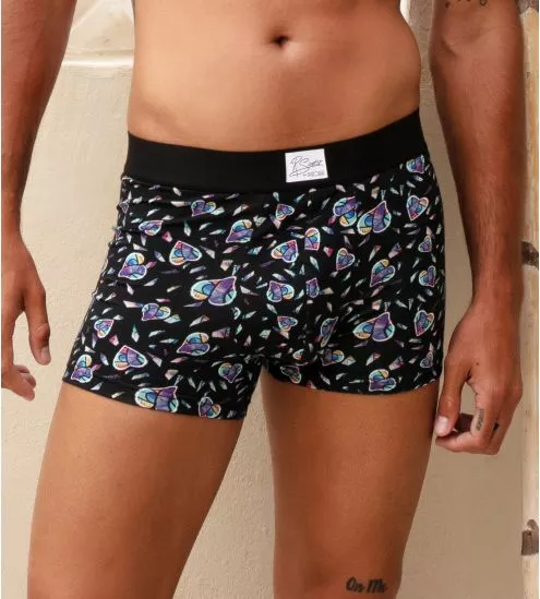 Boxer homme Love Me Black Print