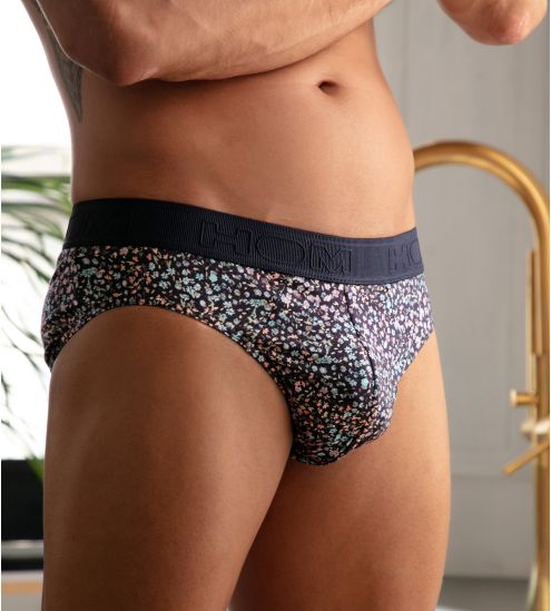 Mini Brief für Männer Blumen Weinberg Blauer Druck