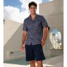 Short Pyjamas Vineyard Navy Mens Shirt Print