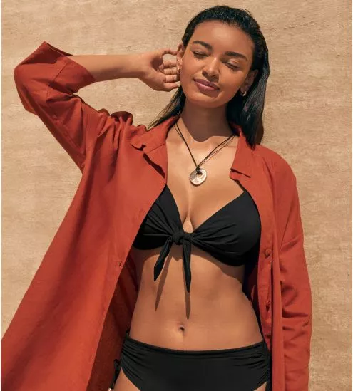 Haut de maillot de bain armatures foulard Summer Twist Noir