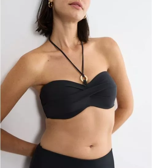Haut de maillot de bain Summer Twist bandeau Noir