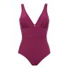 Maillot de bain une pièce coupé sous poitrine Idylle Prune