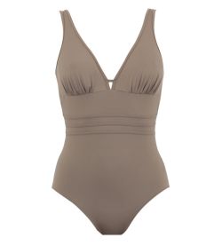 Maillot de bain une pièce coupé sous poitrine Idylle Taupe