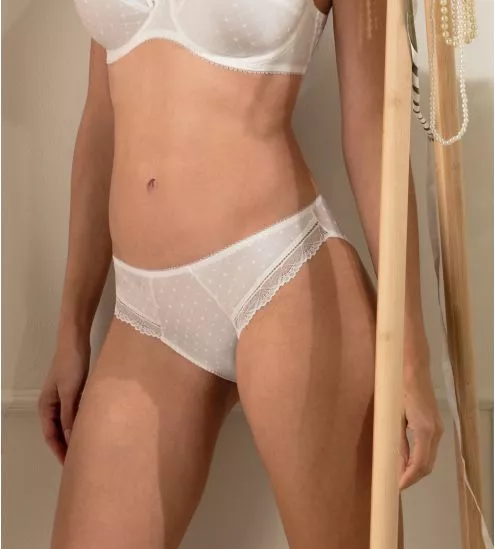 Slip Charme Résille Bohème Blanc