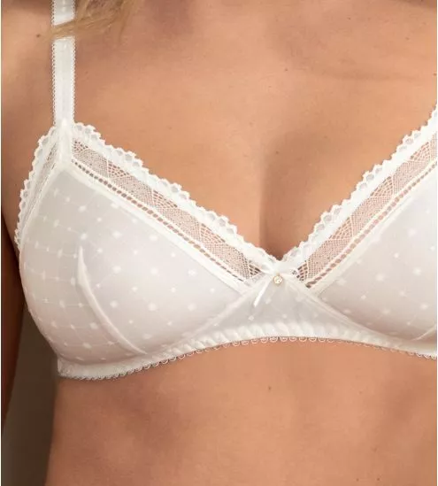 Soutien gorge sans armatures Résille Bohème Blanc
