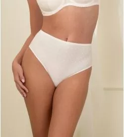 High-Waist Brief Résille Bohème Blanc