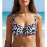 Haut de maillot de bain corbeille La Balinaise Ikat Blanc et Noir