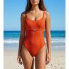 Badeanzug ein Stück rahmen die strikto chic orange