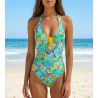 Swimsuit 1P swimmer Feminissima green emerald
