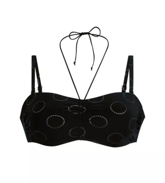 Haut de maillot de bain brassière pour prothèses Noir