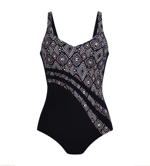 Maillot de bain une pièce amincissant Luella Noir/Or