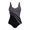 Maillot de bain une pièce amincissant Luella Noir/Or