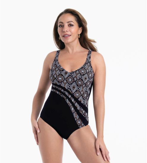 Maillot de bain une pièce amincissant Luella Noir/Or