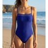 Maillot de bain une piece bustier Ajourage Couture Outremer