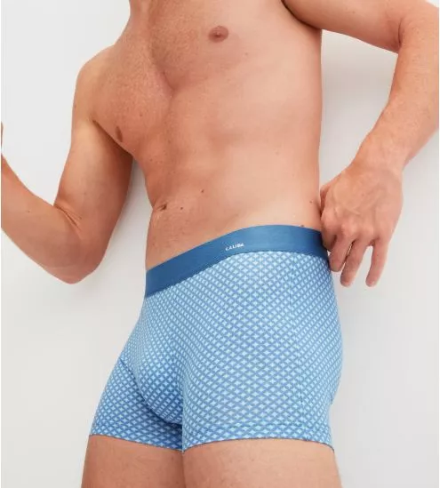 Boxer homme Cotton Code Design Atlantic Blue - vue côté