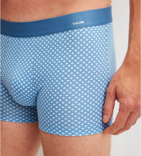 Boxer homme Cotton Code Design Atlantic Blue - vue côté