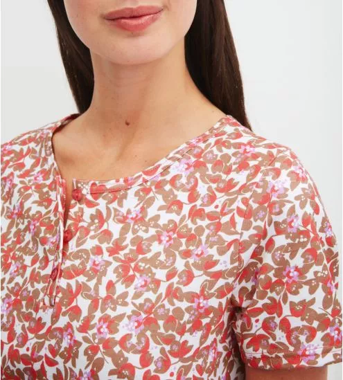 Chemise de nuit boutonnée...